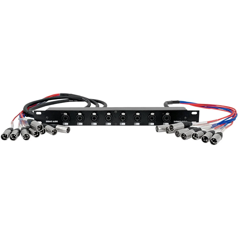 SARMSS-8x310 - 8 Channel XLR TRS Combo Splitter Snake Cable 3' & 10' XLR trunks - Image 2 of 4