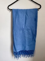 Asos Design supersoft long woven scarf with blue tassels
