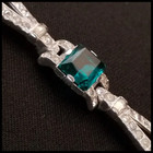 TRIFARI 'Alfred Philippe' Emerald and Diamante Art Deco Link Bracelet — photo 8