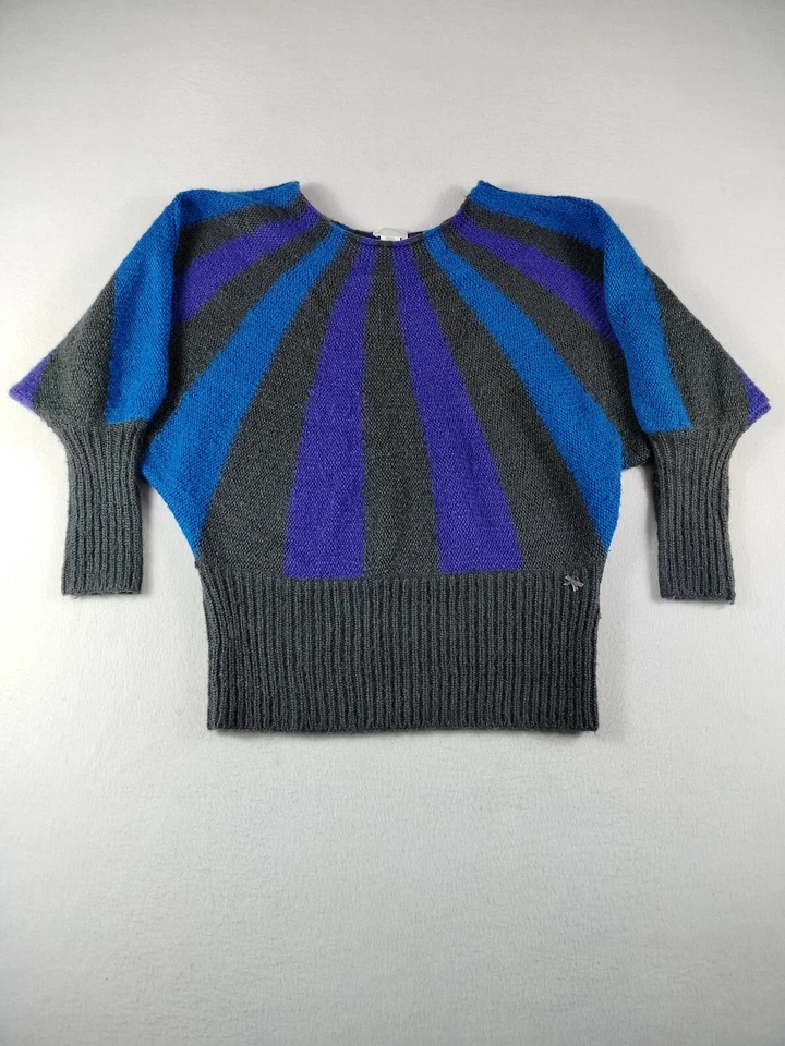 Vintage Sweater Women's XS Multicolor Mohair 80's Cabincore Cozycore Cozy Dept - Image 2 of 4