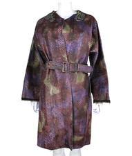 PRADA ~ Real snakeskin PYTHON trench LUX coat ~ sz: M / L * AUTHENTIC * RRP: 12K