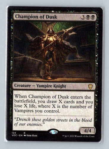 1x MTG - Champion of Dusk (124) - Crimson Vow Commander - VOC- NM