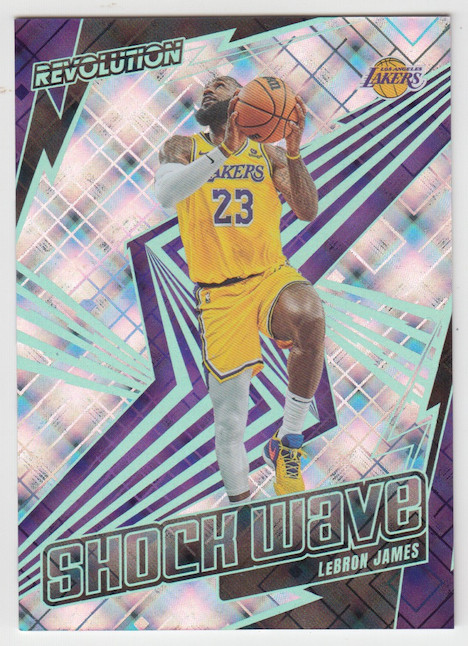 2023-24 Panini Revolution Lakers Lebron James Shock Wave #6 Cosmic 44/99