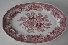 Absolutely Top: Villeroy & Boch Fasan Red Rare Huge Meat Plate 41.5 cm!