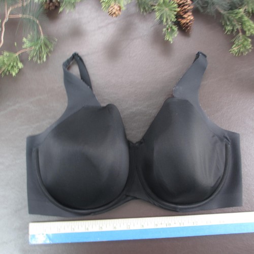 Cacique Bra 38F Black Underwire Padded Adjustable Clasp Back - Picture 2 of 11