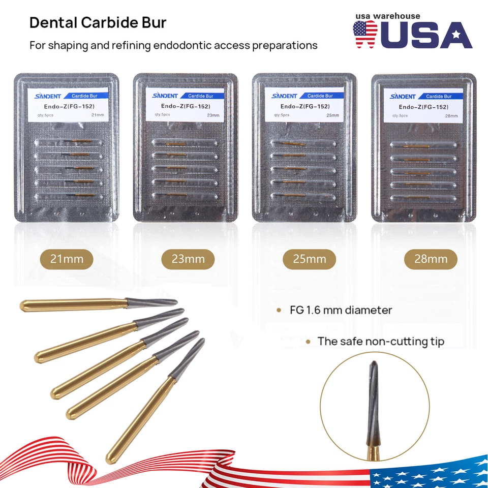 Endodoncia dental Endo-Z Tungsten Carbide Bur FG Round Bur Alta velocidad SADENT - Image 3 of 4