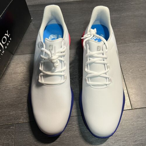 Scarpa da golf Footjoy DryJoy FJ Fuel Sport senza punte bianca impermeabile da uomo taglia 55455 - Foto 2 di 6