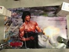 RAMBO POSTER - 1985 -  ONE STOP - 35" X 23" first blood part II