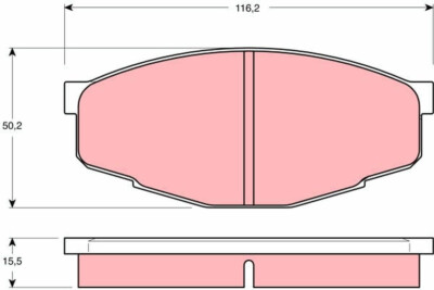 ABTEX PAD397 Brake Pad Set of Four (X4) For - TOYOTA