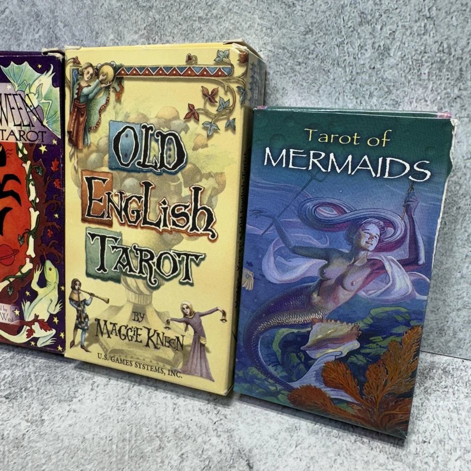Tarot Card Lot Gypsy Witch Old English Mermaids Complete Decks Fortune Telling S - Image 3 of 4