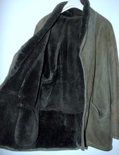  ELEGANT LUXUS Herren Echt Lammfell Shearling Lammfelljacke Leder Jacke 52/L