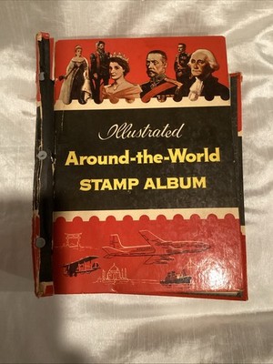 STAMPS of the WORLD 1980 EDITION　世界の切手 Vintage Illustrated Around-the-World Stamp Album With Stamps