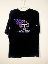 Nike Tennessee Titans Crucial Catch Shirt Mens XXL NFL Intercept Cancer Black