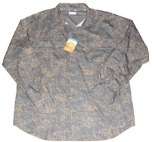 BNWT Columbia L/S Shirt Gray Omni Shade Silver Ridge Lite Plaid Vented XXL RARE