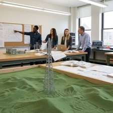 Modello di Torre di Trasmissione Miniatura Modello Traliccio Alta Tensione