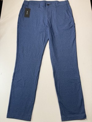 Public Rec Gamechanger Pants Mens 36x34 Heather Indigo Performance Stretch NWT