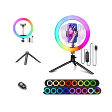12" Selfie Ring Light with 4" Desktop Tripod Stand  1 Phone Holder... Fast Ship