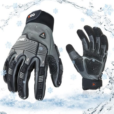 Vgo... 1 Pair -20 /-4°F COLDPROOF,Winter Work Leather Gloves,Mechanics Gloves...