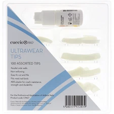 Pro Ultrawear Tips by Cuccio Pro for Women - 100 Pc Acrylic Nails