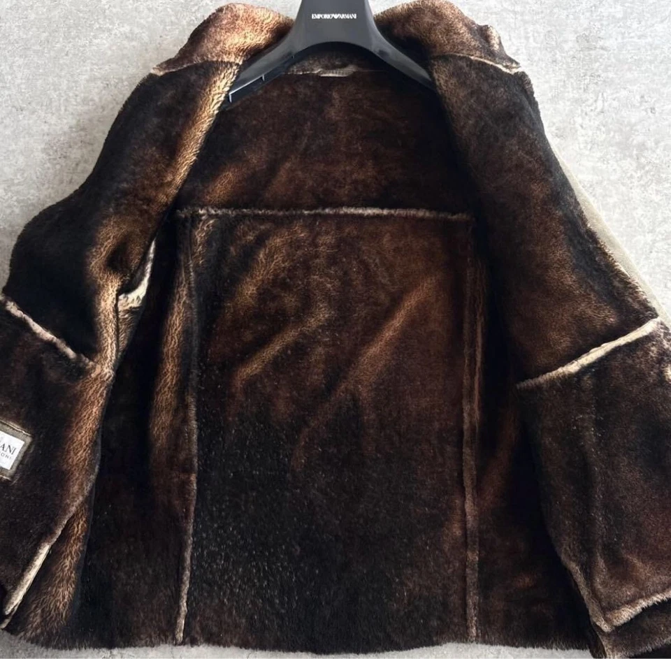 Abrigo ARMANI COLLEZIONI Cuero Piel de Oveja Talla 52 Italia Foto 4 de 4