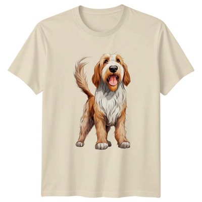 Joyful Dog Tiere Hunde Grafik Tee Herren T-Shirt Damen Oberteil Hund Illustrativ