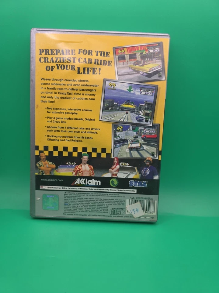 Crazy Taxi (PlayStation 2, 2001) PS2 PAL Complete W Manual - Image 3 of 3