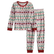 Girls XL 14 / 16 Jammies For Your Families Christmas Kitsch Fairisle Pajama Set