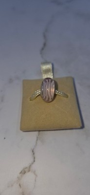 AUTHENTIC CHAMILIA MURANO 925 LIGHT PINK w/ WHITE SWIRLS GLASS BEAD