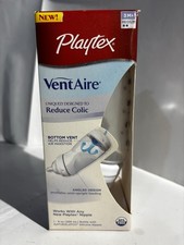 Playtex Baby Bottle VentAire 3 M Medium 9oz Reduce Colic Naturalatch Angled New