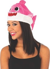Mommy Shark Hat w/Sound Baby Shark Fancy Dress Up Halloween Costume Accessory