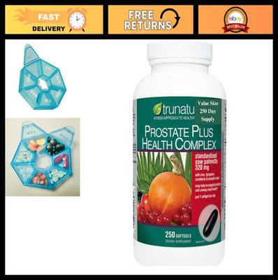 Prostate Health Complex with Zinc, Lycopene & Pumpkin Seed - 250 Softgels + Pill