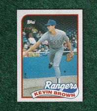 KEVIN BROWN - 1989 TOPPS TRADED ROOKIE YEAR CARD # 15T - RANGERS - DODGERS - MLB. rookie card picture