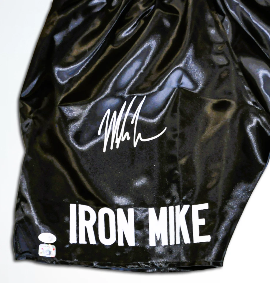 Mike Tyson Signed Boxing Trunks JSA & Tyson Hologram Authentic Iron Mike - Image 2 of 2