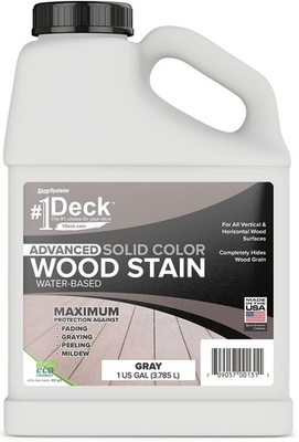 #ad #1 Deck Advanced Solid Color Wood Stain for Decks Fences Siding 1 Gallon Gra $80.37