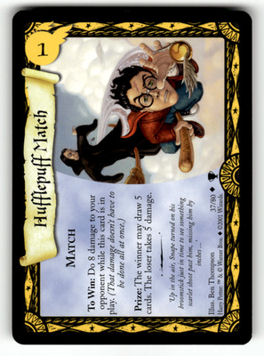 Harry Potter Hufflepuff Match 2001 Trading Card Game Wizards 37/80