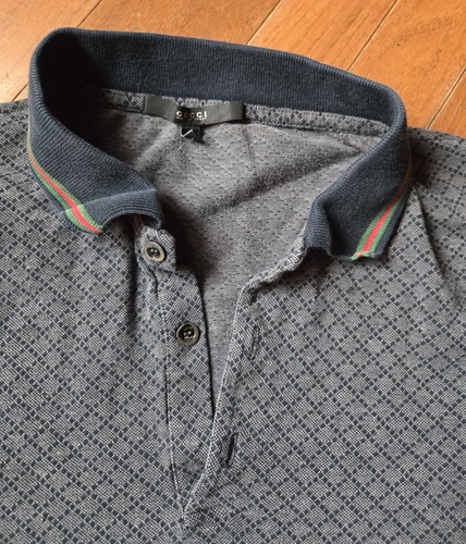 Polo Gucci fantasia diamante grigio scuro taglia L (si adatta come M) LEGGI - Foto 4 di 9