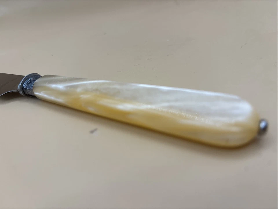 Lote de 3 madre cáscara, baquelita, porcelana Francia Inglaterra acero inoxidable vintage Foto 2 de 4