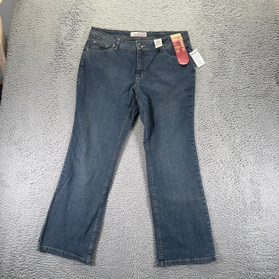 Faded Glory Jeans Women's 14P Blue Cotton Denim Bootcut Classic Workwear Stretch