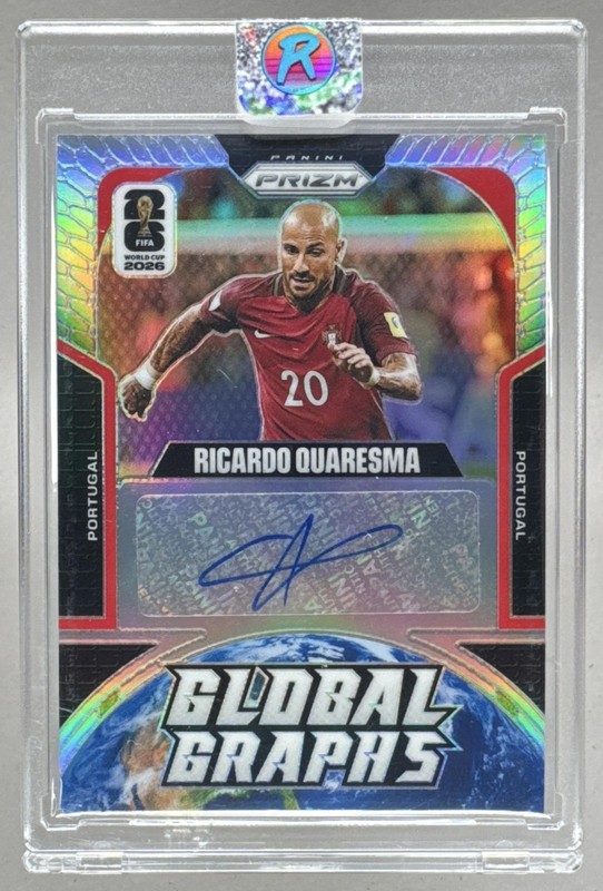 Ricardo Quaresma 2026 Panini Prizm World Cup Silver Global Graphs Auto /75