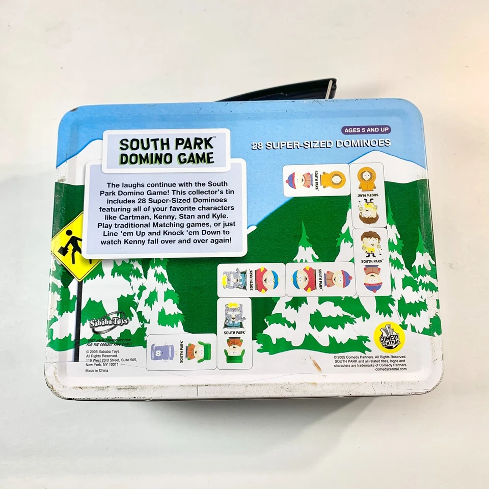South Park Domino Game - 28 Super-Sized Dominoes With Tin Case - Image 4 of 4