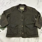 Barbour Mens Hereford Jacket Size XXL Olive Green Waxed Oiled Canvas Chore