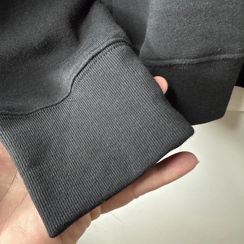 J Crew Womens SweaterL Black Mock Neck Oversized Button Detail - Image 4 of 4