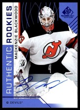 2018-19 SP Game Used Blue Autographs Mackenzie Blackwood Rookie Auto New Jersey