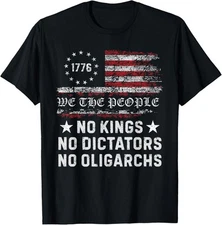 Funny Anti Tyrant USA Shirt No Kings No Dictators Unisex T-Shirt