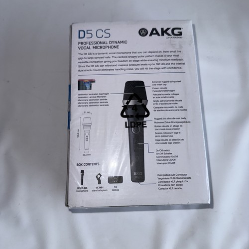 AKG - D5 S - Handheld Supercardioid Dynamic Vocal Microphone with On/Off Switch - Picture 2 of 3