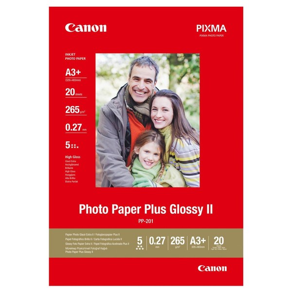 Canon PP-201 A 3+ 20 Blatt 265 G Photo Paper Plus Glossy Ii Druckerpapier-image