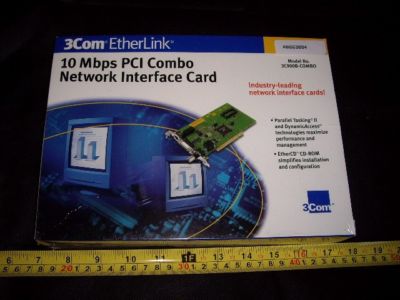 1x 3C900B-COMBO 3Com EtherLink 10 PCI Combo Network NIC