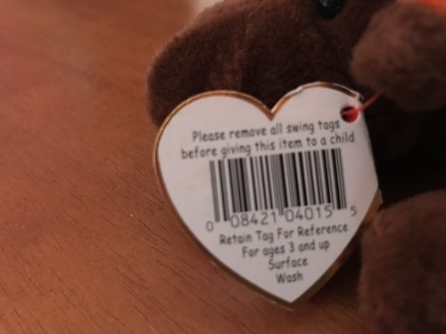 Chocolate The Moose Beanie Baby - Picture 8 of 8