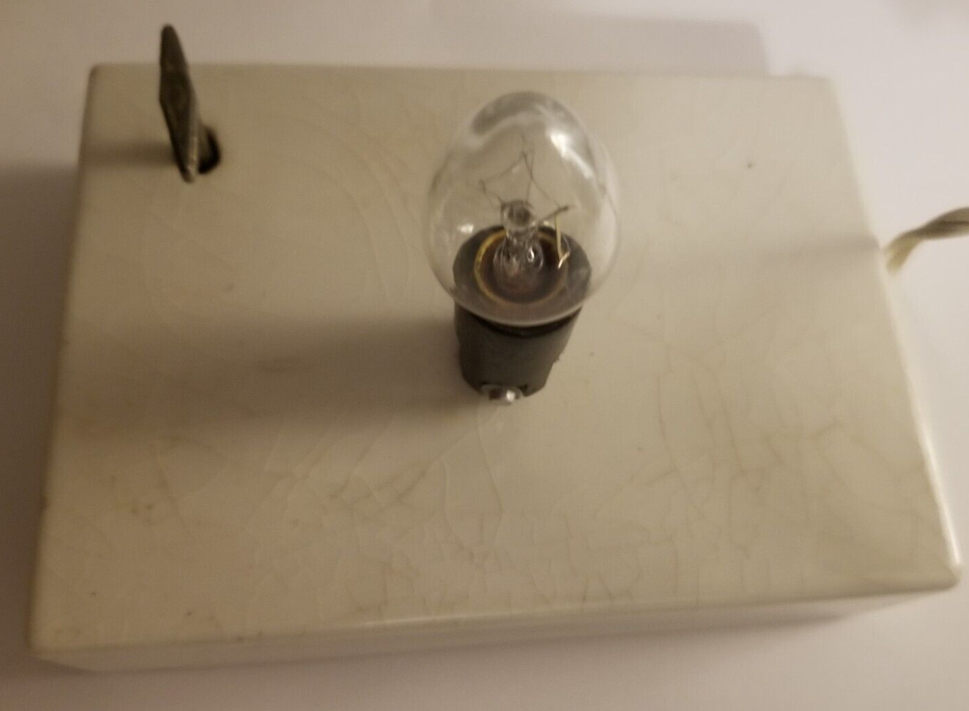 Byron Molds 1971 Little Boy Praying Ceramic Moulded Statue With Lamp & Music Box