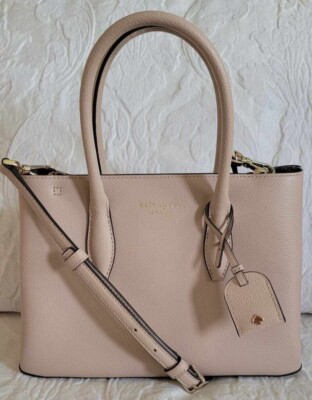 Kate Spade Eva Small Top Zip Satchel Bag Tote Crossbody Beige
